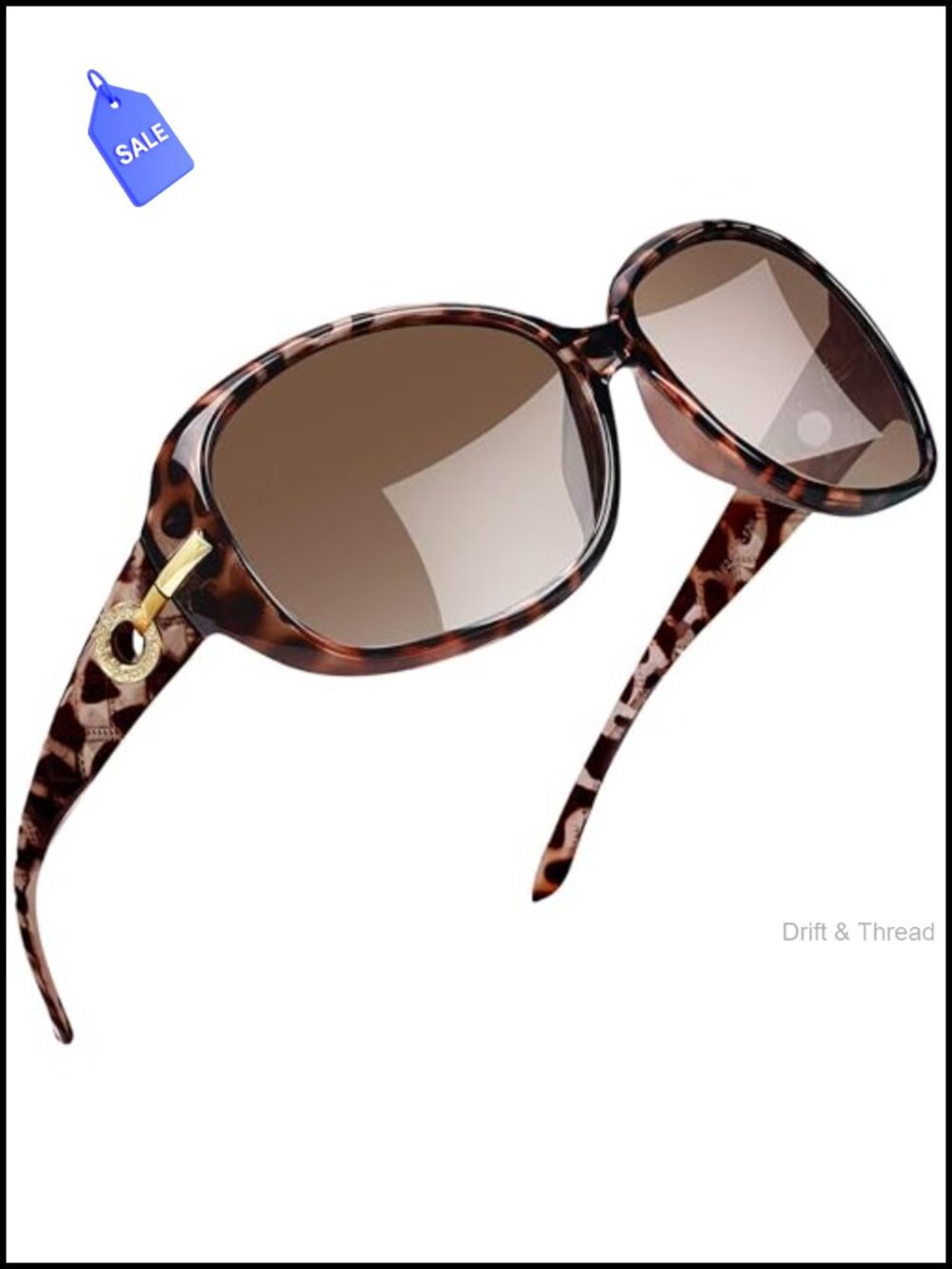 Oversized Rectangle Polarized Sunglasses UV400 Protection Wrap Around Shades